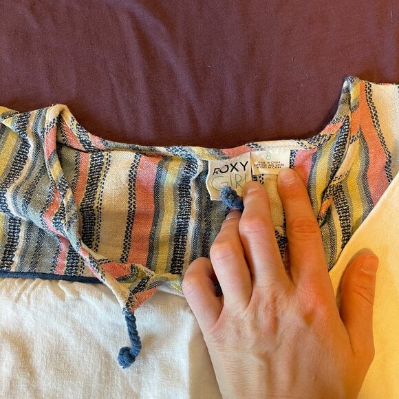 NWT White Roxy Girl Size 8 - NEW Beach top - Picture 2 of 5